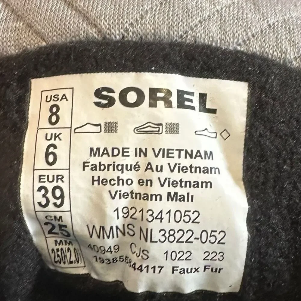 Sorel Whitney II Insulated Short Waterproof Winter Snow Boots Lace Up Women’s 8